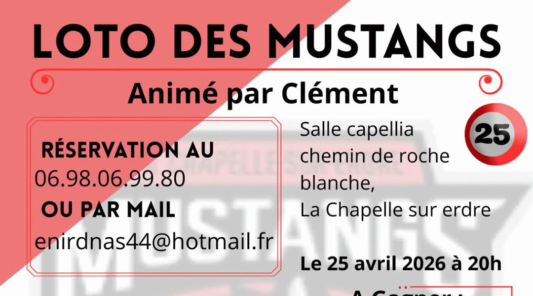 Loto des Mustangs avril 2026
